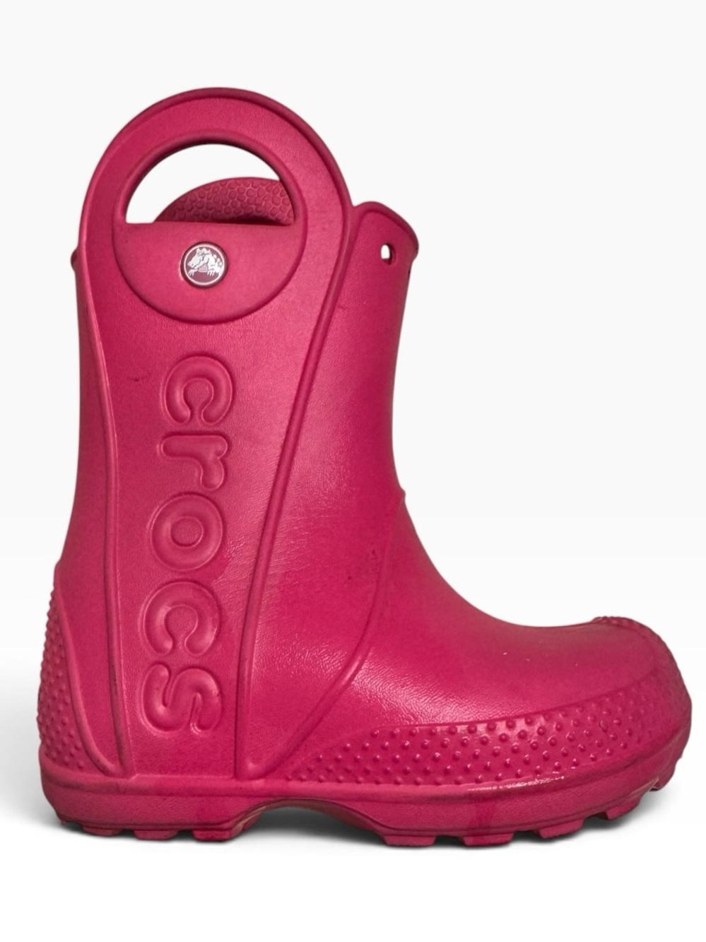 CROCS Kids Rain Boots Pink Size C9